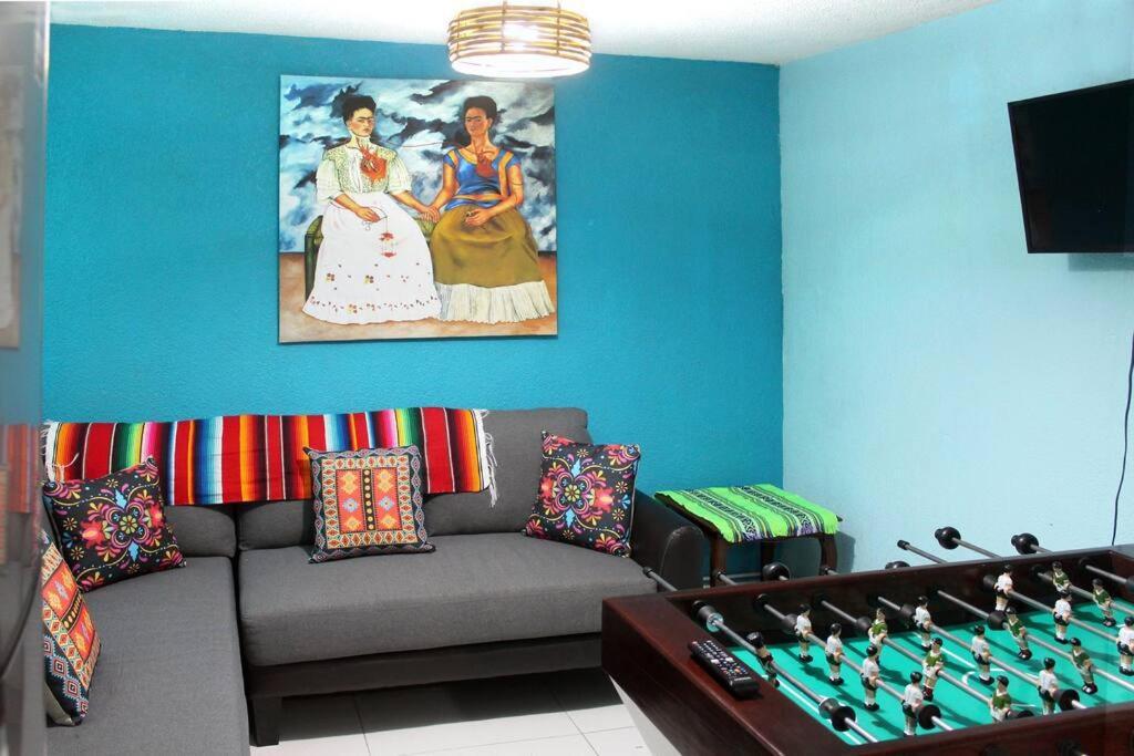 Colorida Casa Azul En Texcoco Centro Wifi Cocina Villa Texcoco de Mora Eksteriør billede