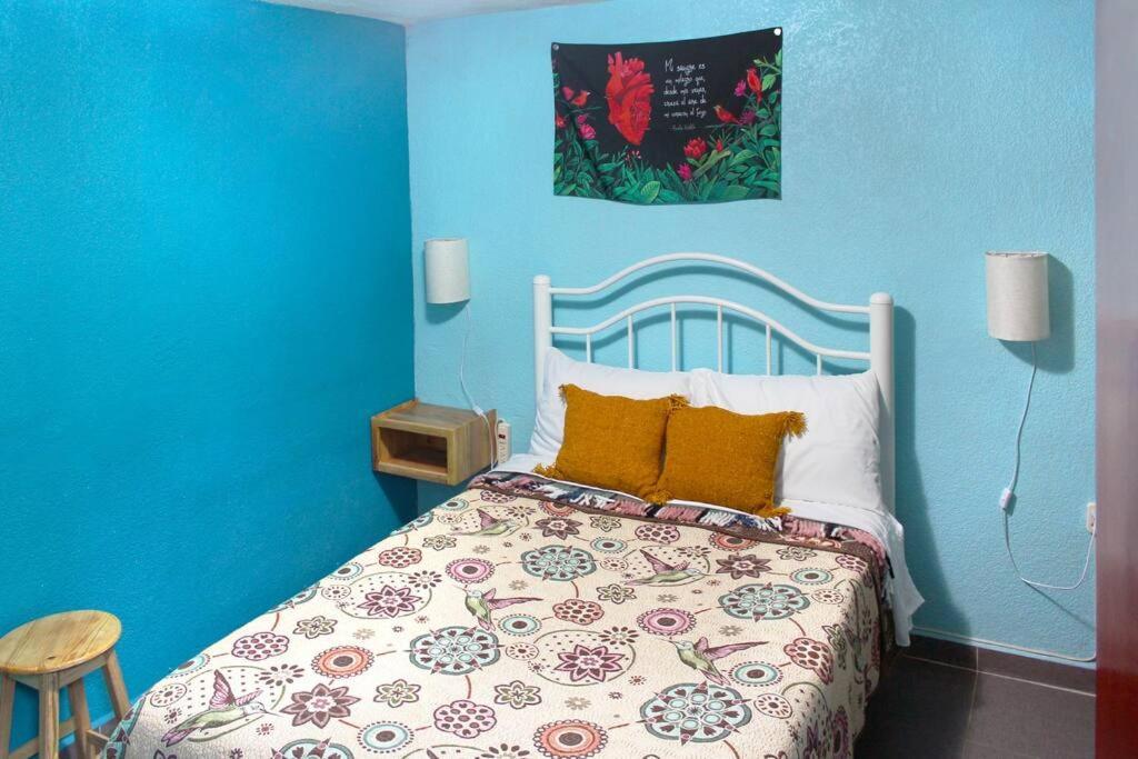Colorida Casa Azul En Texcoco Centro Wifi Cocina Villa Texcoco de Mora Eksteriør billede
