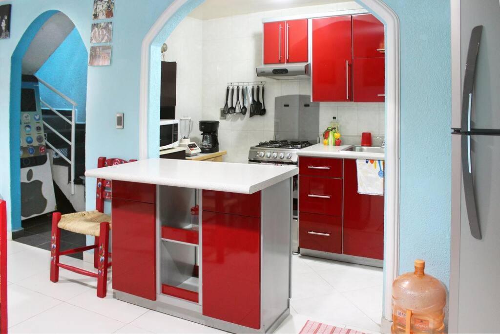 Colorida Casa Azul En Texcoco Centro Wifi Cocina Villa Texcoco de Mora Eksteriør billede